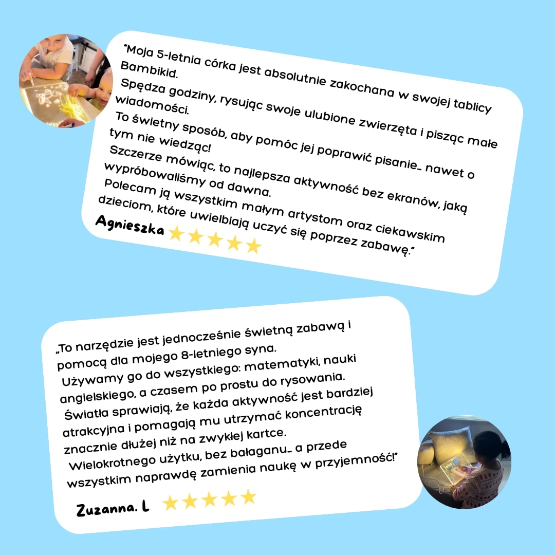 Bambikid – Podświetlana tablica do rysowania
